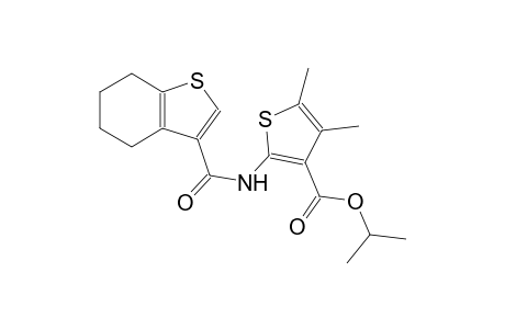 isopropyl 4,5-dimethyl-2-[(4,5,6,7-tetrahydro-1-benzothien-3-ylcarbonyl)amino]-3-thiophenecarboxylate