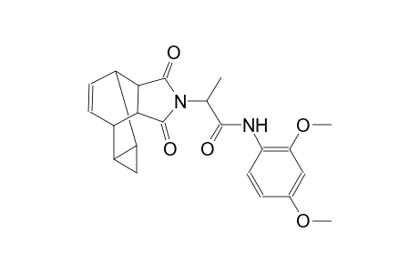 N-(2,4-dimethoxyphenyl)-2-(3,5-dioxo-4-azatetracyclo[5.3.2.0~2,6~.0~8,10~]dodec-11-en-4-yl)propanamide
