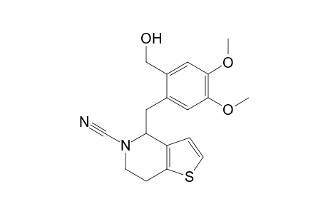 4-(4,5-dimethoxy-2-methylol-benzyl)-6,7-dihydro-4H-thieno[3,2-c]pyridine-5-carbonitrile