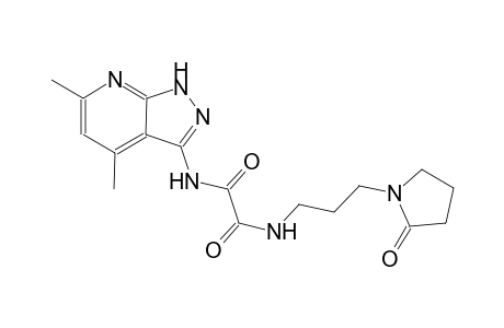 ethanediamide, N~1~-(4,6-dimethyl-1H-pyrazolo[3,4-b]pyridin-3-yl)-N~2~-[3-(2-oxo-1-pyrrolidinyl)propyl]-
