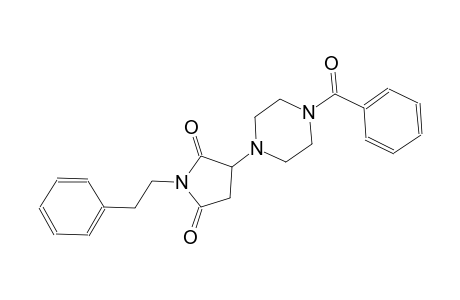 3-(4-benzoyl-1-piperazinyl)-1-(2-phenylethyl)-2,5-pyrrolidinedione