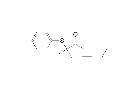 5-Octyn-2-one, 3-methyl-3-(phenylthio)-