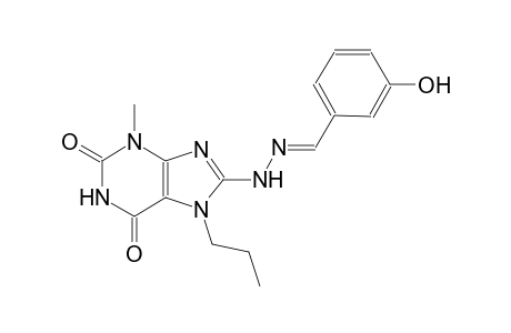 3-hydroxybenzaldehyde (3-methyl-2,6-dioxo-7-propyl-2,3,6,7-tetrahydro-1H-purin-8-yl)hydrazone