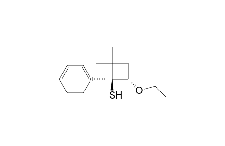 Cyclobutanethiol, 4-ethoxy-2,2-dimethyl-1-phenyl-, trans-