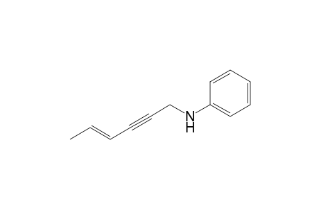 N-(Hex-2-yn-4-en-1-yl)aniline