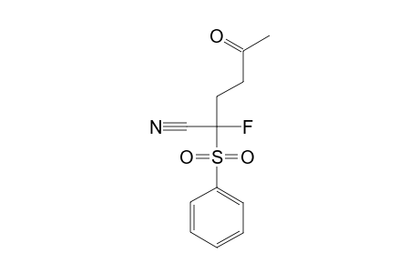 2-FLUORO-5-OXO-2-(PHENYLSULFONYL)-HEXANENITRILE