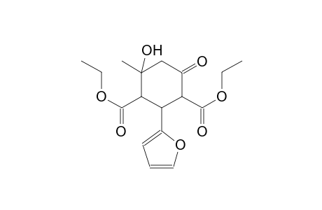 1,3-cyclohexanedicarboxylic acid, 2-(2-furanyl)-4-hydroxy-4-methyl-6-oxo-, diethyl ester
