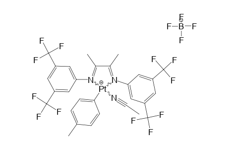 acetonitrile; [3,5-bis(trifluoromethyl)phenyl]-[2-[3,5-bis(trifluoromethyl)phenyl]imino-1-methyl-propylidene]amine; methylbenzene; platinum(+2) cation; tetrafluoroborate