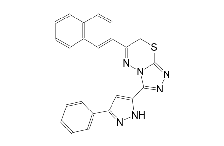 6-(2-naphthyl)-3-(3-phenyl-1H-pyrazol-5-yl)-7H-[1,2,4]triazolo[3,4-b][1,3,4]thiadiazine