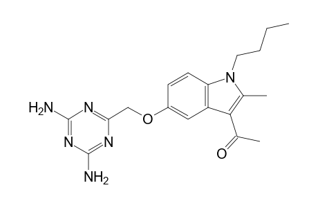 1-[1-butyl-5-[(4,6-diamino-1,3,5-triazin-2-yl)methoxy]-2-methyl-3-indolyl]ethanone
