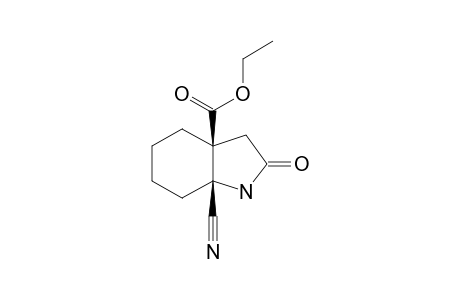 7A-CYANO-3A-ETHOXYCARBONYL-OCTAHYDRO-cis-1H-INDOL-2-ONE