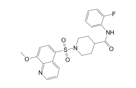 N-(2-fluorophenyl)-1-(8-methoxyquinolin-5-yl)sulfonyl-piperidine-4-carboxamide