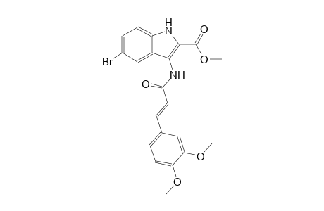 methyl 5-bromo-3-{[(2E)-3-(3,4-dimethoxyphenyl)-2-propenoyl]amino}-1H-indole-2-carboxylate