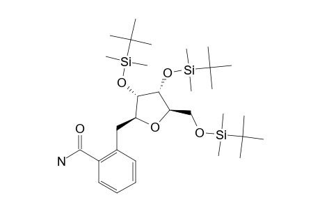 2,3,5-TRI-O-(TERT.-BUTYLDIMETHYLSILYL)-1-BETA-(2-CARBAMOYLBENZYL)-1-DEOXY-D-RIBOFURANOSIDE