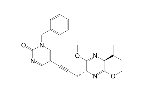 (2S,5R)-2,5-Dihydro-3,6-dimethoxy-2-isopropyl-5-[ 3'-( 1"-benzyl-2"-oxo-1",2"-dihydropyrimidin-5"-ul)-2'-propyn-1'-yl)pyrazine