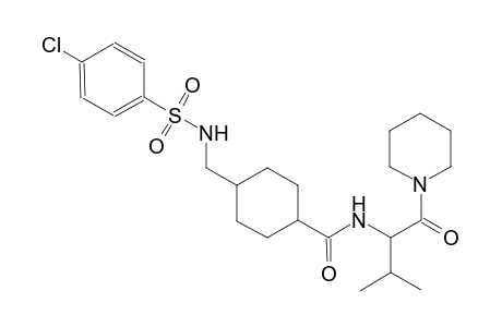 cyclohexanecarboxamide, 4-[[[(4-chlorophenyl)sulfonyl]amino]methyl]-N-[(1S)-2-methyl-1-(1-piperidinylcarbonyl)propyl]-