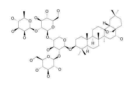 3-BETA-O-{BETA-D-RHAMNOPYRANOSYL-(1->2)-O-BETA-GLUCOPYRANOSYL-(1->4)-{O-BETA-GLUCOPYRANOSYL-(1->2)-ALPHA-L-ARABINOPYRANOSYL}-16-ALPHA-HYDROXY-13-BETA,28-EPOXY-