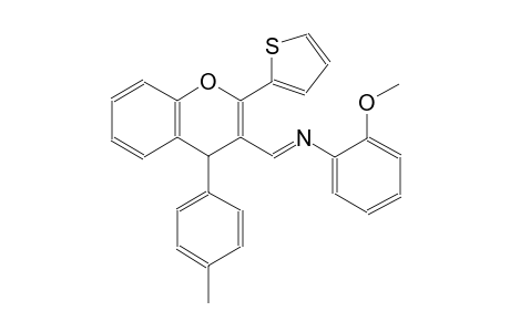 N-(2-methoxyphenyl)-N-{(E)-[4-(4-methylphenyl)-2-(2-thienyl)-4H-chromen-3-yl]methylidene}amine