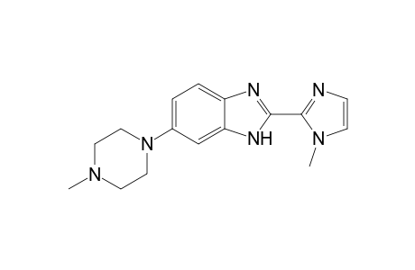 2-(1-Methyl-2-imidazolyl)-5-(4-methyl-1-piperazinyl)-1H-benzimidazole