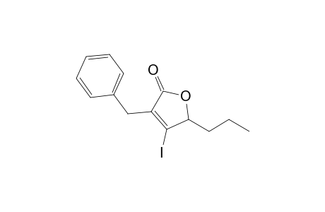 3-iodanyl-4-(phenylmethyl)-2-propyl-2H-furan-5-one