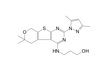 1-propanol, 3-[[2-(3,5-dimethyl-1H-pyrazol-1-yl)-5,8-dihydro-6,6-dimethyl-6H-pyrano[4',3':4,5]thieno[2,3-d]pyrimidin-4-yl]amino]-