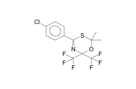 6,6-BIS(TRIFLUOROMETHYL)-4-(4-CHLOROPHENYL)-2,2-DIMETHYL-6H-1,3,5-OXATHIAZINE