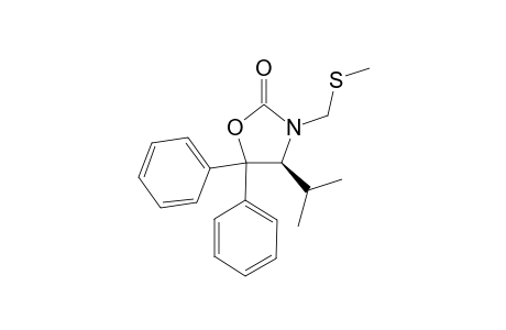 (S)-4-ISOPROPYL-3-(METHYLSULFANYLMETHYL)-5,5-DIPHENYLOXAZOLIDIN-2-ONE