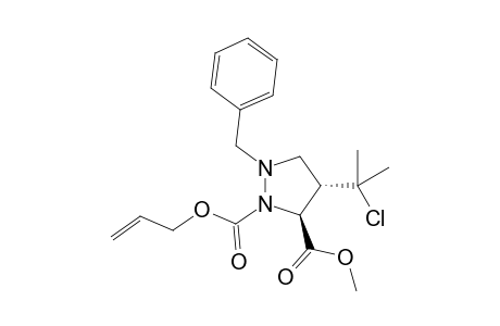 rel-(3S,5S)-2-(Alloxycarbonyl)-1-benzyl-4-(1-chloromethylethyl)-3-pyrazolidinecarboxylic acid methyl ester