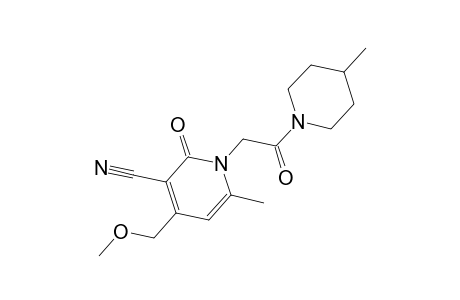 3-Pyridinecarbonitrile, 1,2-dihydro-4-(methoxymethyl)-6-methyl-1-[2-(4-methyl-1-piperidinyl)-2-oxoethyl]-2-oxo-