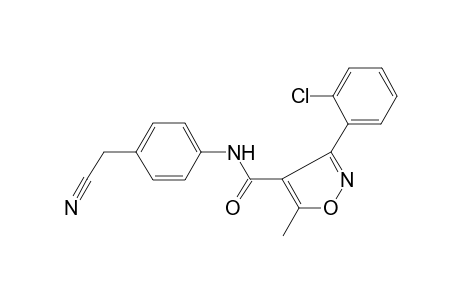 3-(2-Chlorophenyl)-N-[4-(cyanomethyl)phenyl]-5-methyl-4-isoxazolecarboxamide