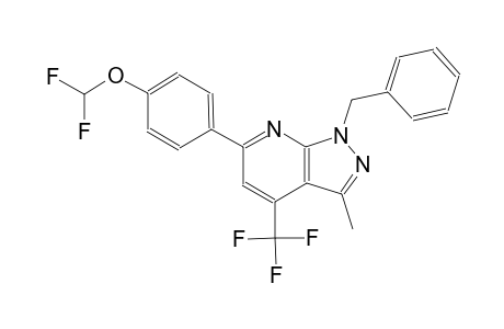 1H-pyrazolo[3,4-b]pyridine, 6-[4-(difluoromethoxy)phenyl]-3-methyl-1-(phenylmethyl)-4-(trifluoromethyl)-