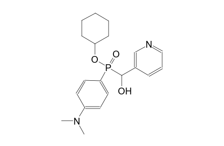 cyclohexyl 4-(dimethylamino)phenyl[hydroxy(3-pyridinyl)methyl]phosphinate
