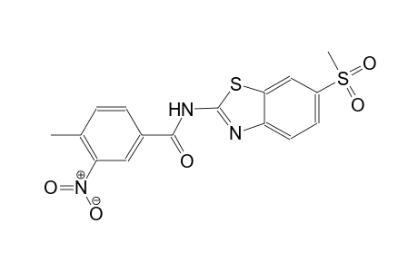 4-methyl-N-[6-(methylsulfonyl)-1,3-benzothiazol-2-yl]-3-nitrobenzamide