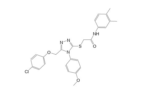 2-{[5-[(4-chlorophenoxy)methyl]-4-(4-methoxyphenyl)-4H-1,2,4-triazol-3-yl]sulfanyl}-N-(3,4-dimethylphenyl)acetamide