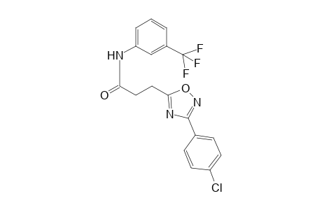 3-[3-(4-chlorophenyl)-1,2,4-oxadiazol-5-yl]-N-[3-(trifluoromethyl)phenyl]propanamide