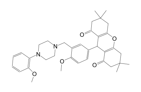 9-(4-methoxy-3-{[4-(2-methoxyphenyl)-1-piperazinyl]methyl}phenyl)-3,3,6,6-tetramethyl-3,4,5,6,7,9-hexahydro-1H-xanthene-1,8(2H)-dione