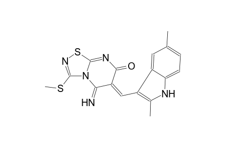 (6Z)-6-[(2,5-dimethyl-1H-indol-3-yl)methylene]-5-imino-3-(methylsulfanyl)-5,6-dihydro-7H-[1,2,4]thiadiazolo[4,5-a]pyrimidin-7-one