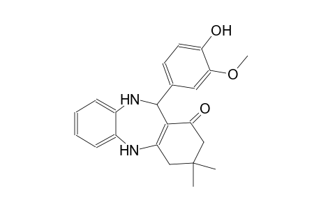 1H-dibenzo[b,e][1,4]diazepin-1-one, 2,3,4,5,10,11-hexahydro-11-(4-hydroxy-3-methoxyphenyl)-3,3-dimethyl-