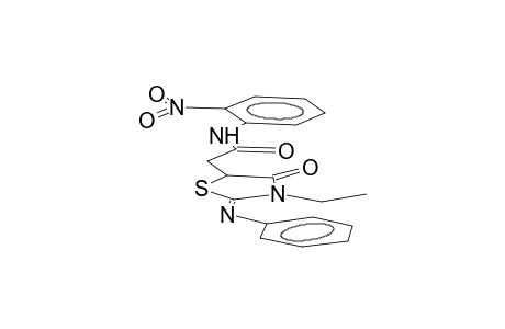 2-phenylimino-3-ethyl-5-(2-nitrophenylcarbamoylmethyl)-1,3-thiazolidin-4-one
