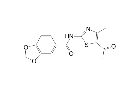 N-(5-acetyl-4-methyl-1,3-thiazol-2-yl)-1,3-benzodioxole-5-carboxamide