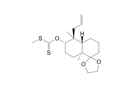 O-[(1S,2S,4aS,8aS)-(-)-5-ethylenedioxydecahydro-1,4a-dimethyl-1-(prop-2'-enyl)naphthalen-2'-yl] S-methyl dithiocarbonate