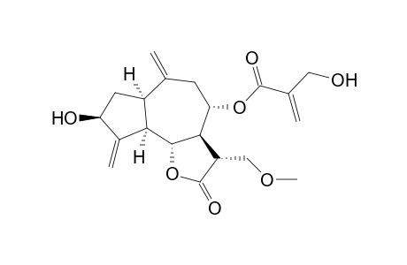 8-O-(2-Hydroxymethyl-2-propenoyl)-3-hydroxy-13-methoxy-4(15),10(14)quaiadien-12,6-olide