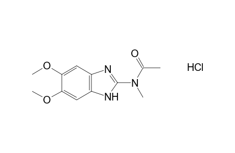 N-(5,6-dimethoxy-2-benzimidazolyl)-N-methylacetamide, monohydrochloride