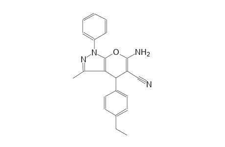 pyrano[2,3-c]pyrazole-5-carbonitrile, 6-amino-4-(4-ethylphenyl)-1,4-dihydro-3-methyl-1-phenyl-