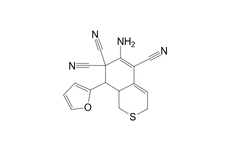 6-Amino-8-(furan-2-yl)-8,8a-dihydro-1H-isothiochromene-5,7,7(3H)-tricarbonitrile
