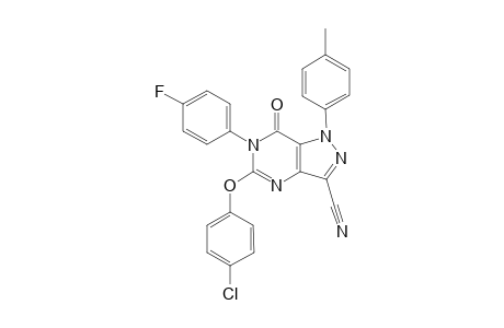 5-(4-Chlorophenoxy)-6-(4-fluorophenyl)-7-oxo-1-p-tolyl-6,7-dihydro-1H-pyrazolo[4,3-d]pyrimidine-3-carbonitrile