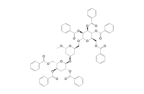 METHYL-(2,4,6-TRI-O-BENZOYL-3-DEOXY-ALPHA-D-ARABINO-HEXOPYRANOSYL)-(1->3)-[(2,3,4,6-TETRA-O-BENZOYL-ALPHA-D-MANNOPYRANOSYL)-(1->6)]-2,4-DI-