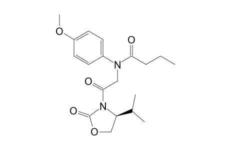 N-[[(S)-2-Oxo-4-isopropyloxazoline-3-carbonyl]methyl]-N-(4-(methoxyphenyl)butanamide