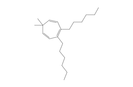 1,3,5-Cycloheptatriene, 3,4-dihexyl-7,7-dimethyl-