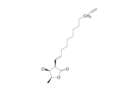 LITSEALACTONE-B;(2R,3S,4S)-2-(1-DODECYL-11-YN)-3-HYDROXY-4-METHYLBUTANOLIDE